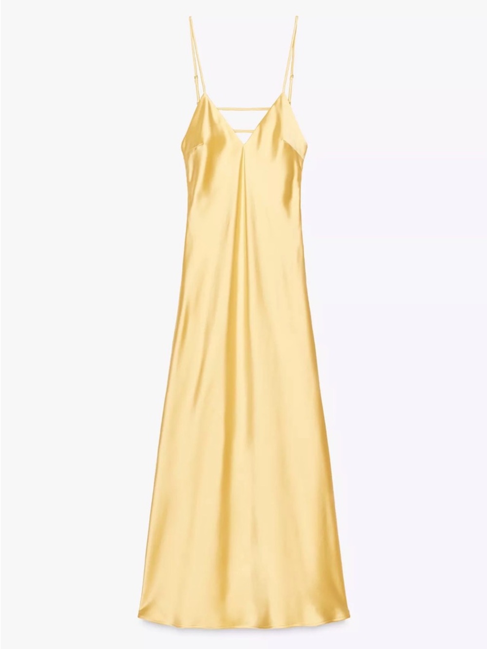 Satin Effect MIDI dress with open back